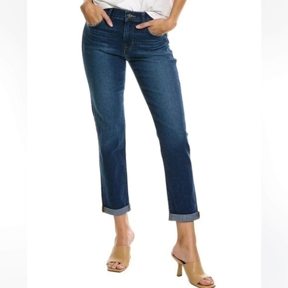 Hudson Natalie Mid Rise Slim Boyfriend Crop Jeans